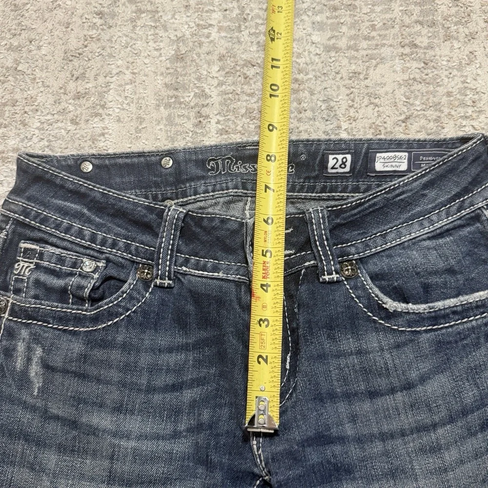 Miss Me Jeans Women 28 Skinny Low Rise Stretch Denim Medium Wash Signature 28x30 - Picture 5 of 10
